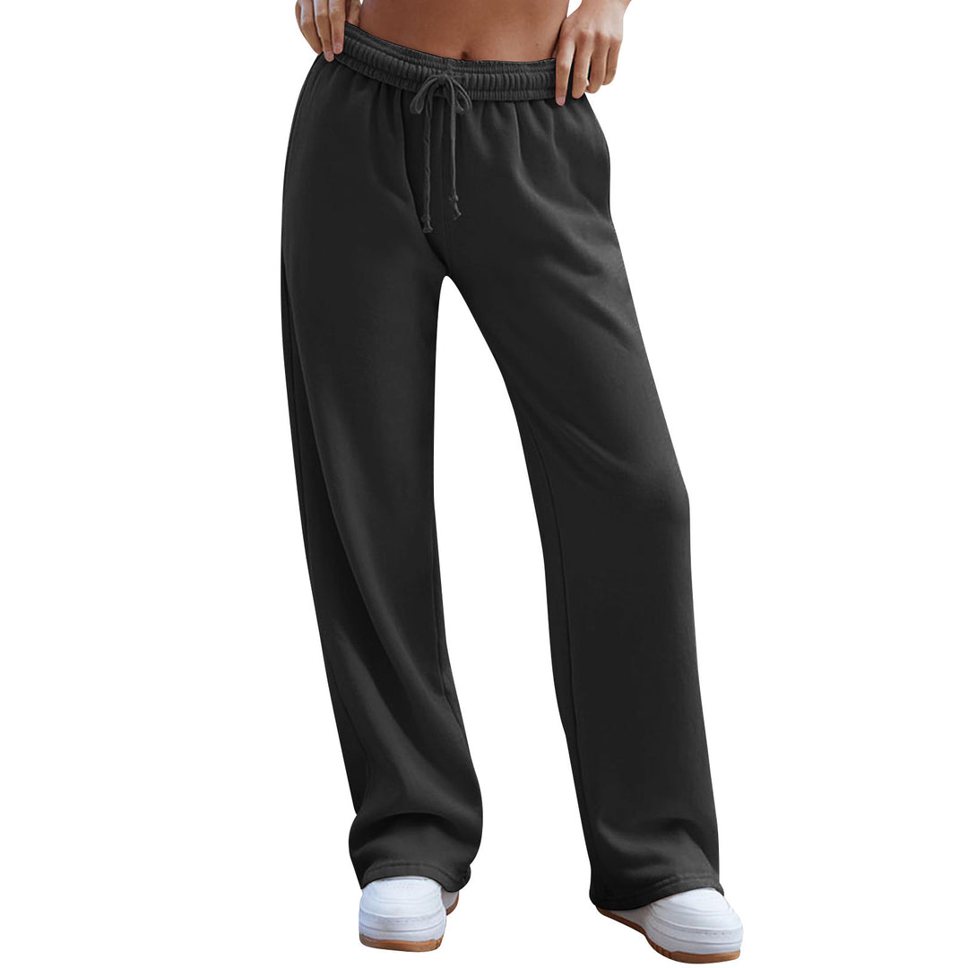 Damen nan weite Komfort-Loungehose mit hochgeschnittener Taille, elastischem Bund und Kordelzug Shop Nory