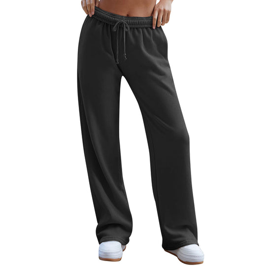 Damen nan weite Komfort-Loungehose mit hochgeschnittener Taille, elastischem Bund und Kordelzug Shop Nory