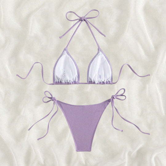 Damen Triangel-Bikini mit verstellbaren Trägern und SeitenbindShopnoryändern