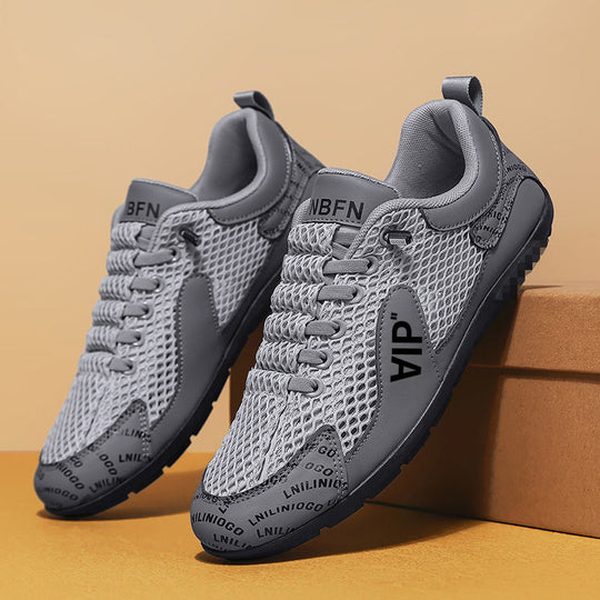 Herren Leichter atmungsaktiver Mesh-City-Runner mit stabiler Gummisohle und dekorativem Print Shop Nory