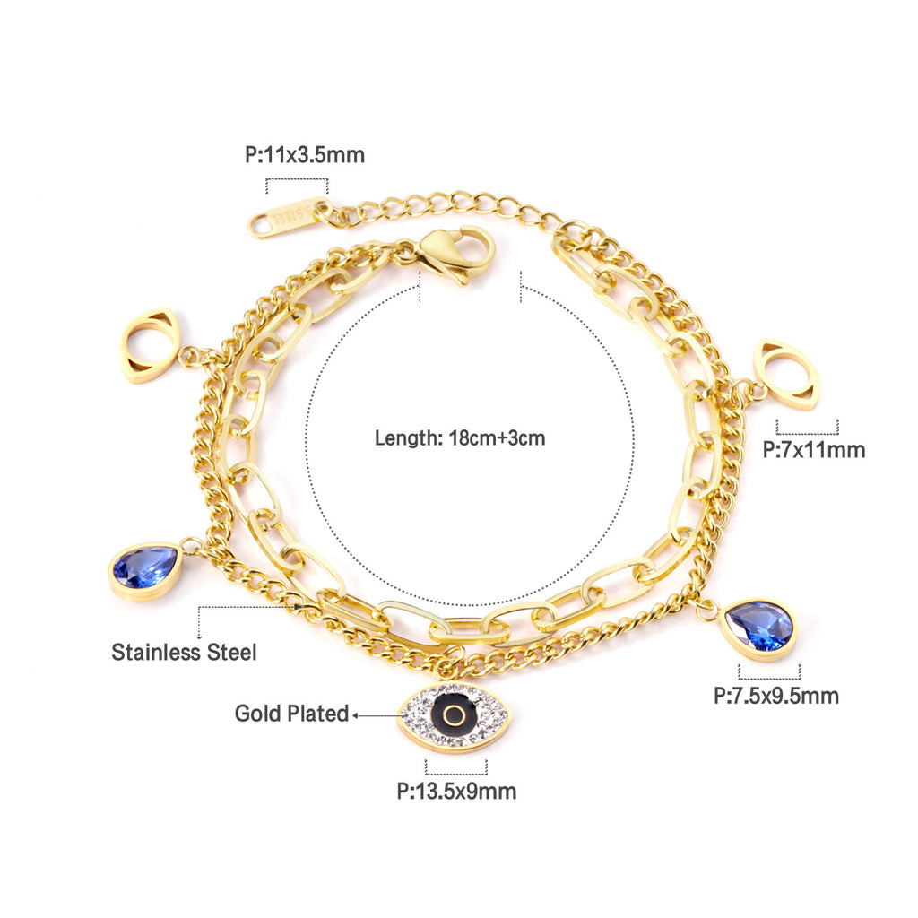 Damen Armband mit farbenfrohen Perlen und hochwertiger Edelstahl-Kette Shop Nory