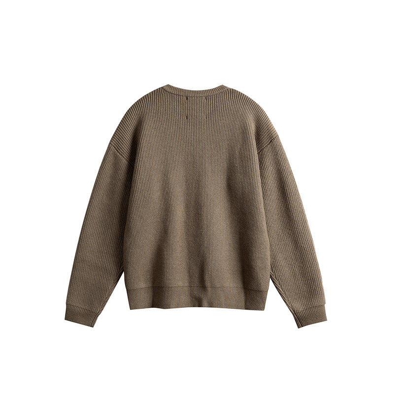Damen Oversize-Rippenstrick-Cardigan mit Rundhals und durchgehender Knopfleiste Shop Nory