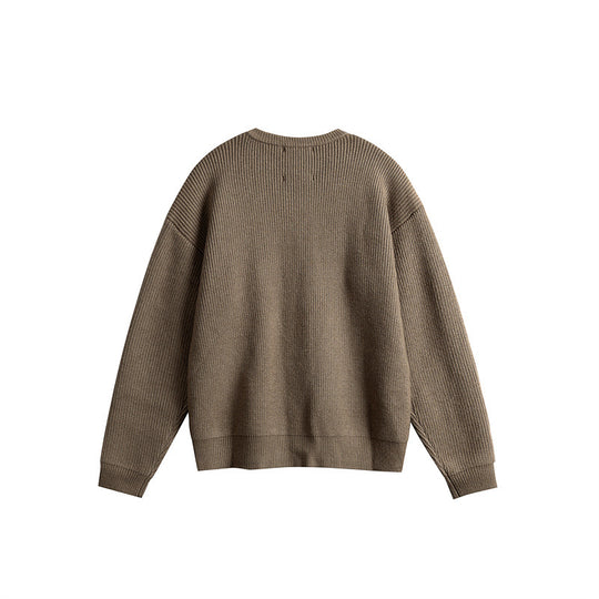 Damen Oversize-Rippenstrick-Cardigan mit Rundhals und durchgehender Knopfleiste Shop Nory