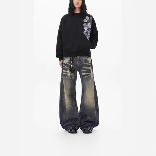 Herren Lässige Ultra-Baggy Jeans Shop Nory