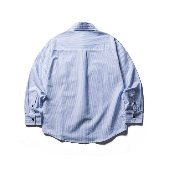 Herren Oversize Hemd im Worker‑Stil mit Nadelstreifen und Brusttaschen Shop Nory