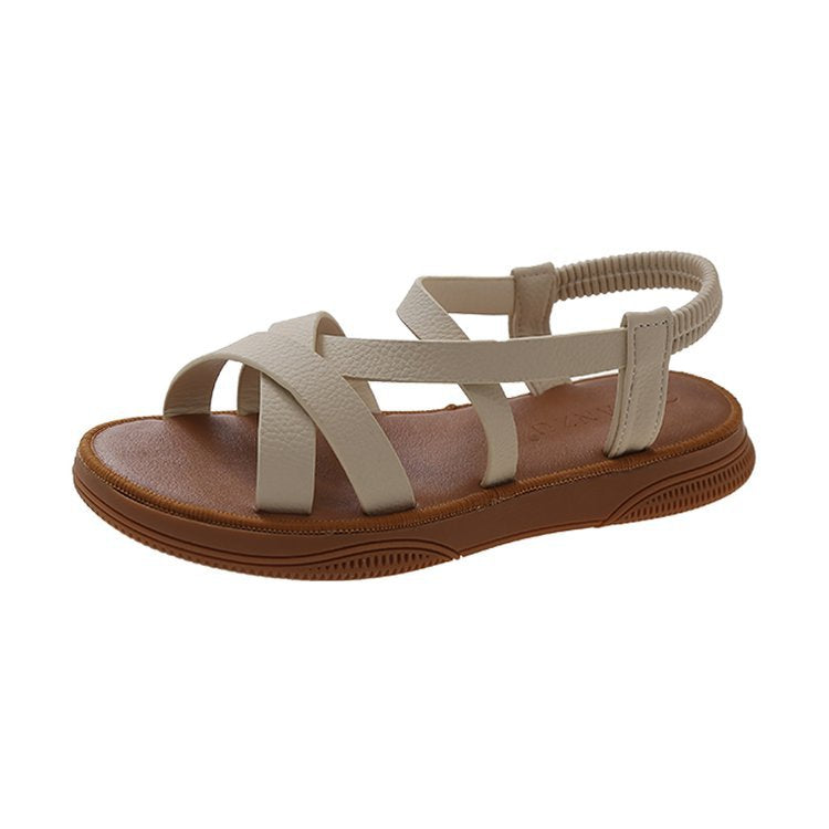 Damen Bequeme Sandalen mit elastischem Fersenriemen