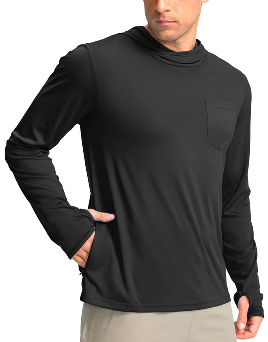 Herren Funktionsshirt mit Kapuze und Taschen