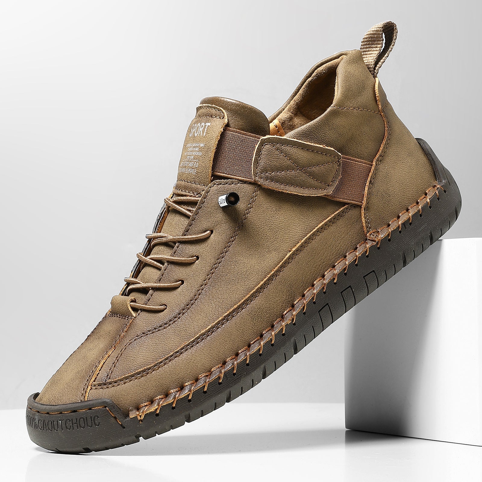 Damen Bequeme Freizeitschuhe mit elastischem Klettverschluss und atmungsaktiver Konstruktion Shopnory