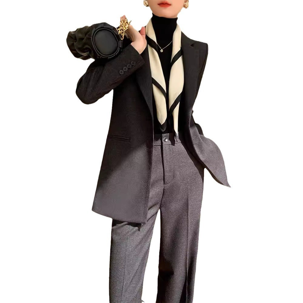 Damen Elegantes Blazer Set mit Taillengürtel Shop Nory