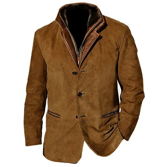 Herren Wildleder-Sakko mit herausnehmbarer Leder-Innenweste Shop Nory