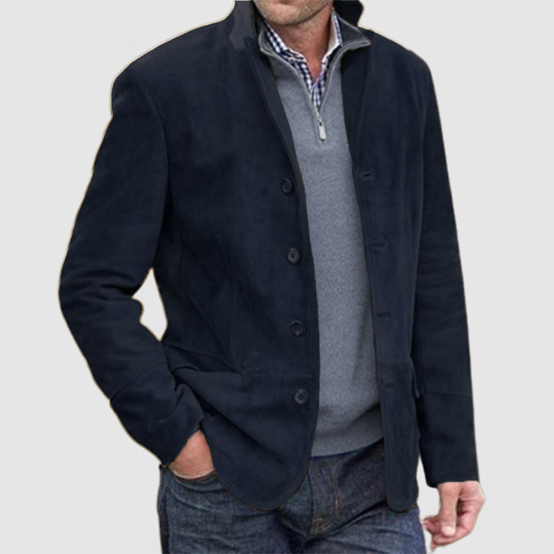Herren Elegante Wildlederjacke mit modernen Details