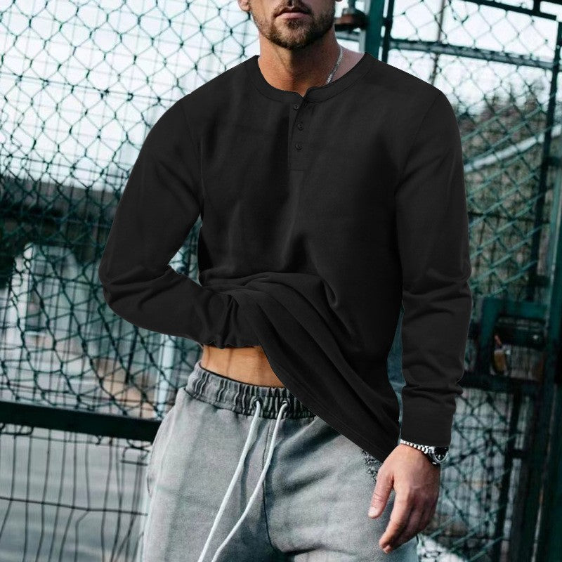 Herren Longsleeve Henley aus leichter Baumwollmischung Shop Nory