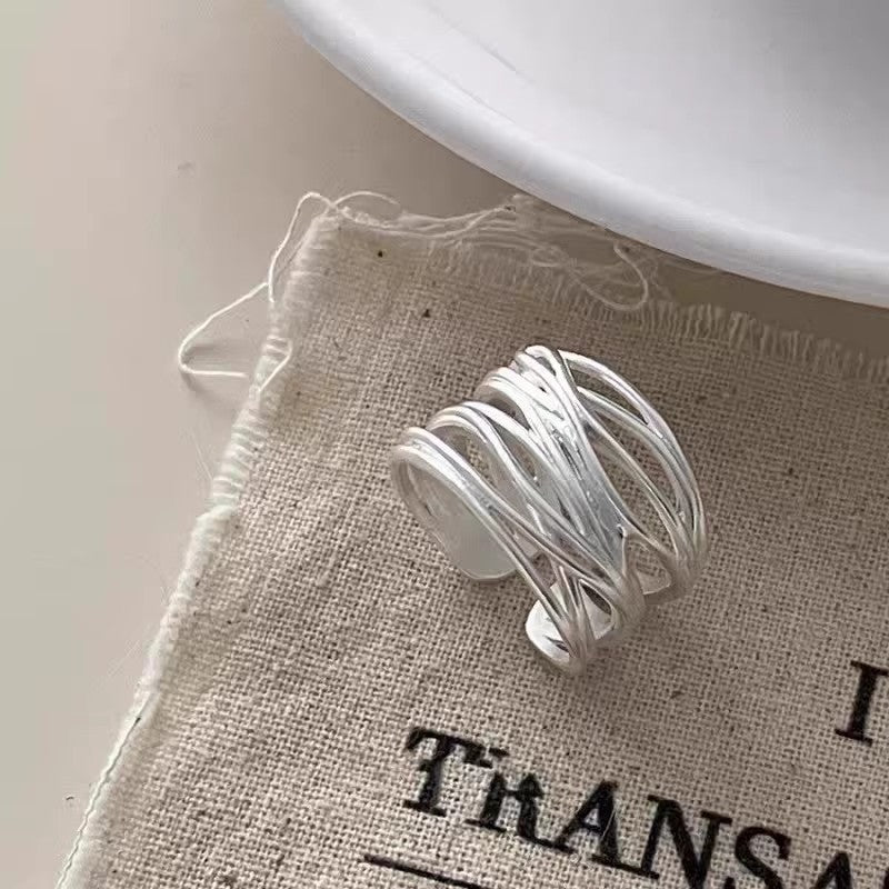 Damen Trio-Ring mit kunstvollem gewundenem Design Shop Nory
