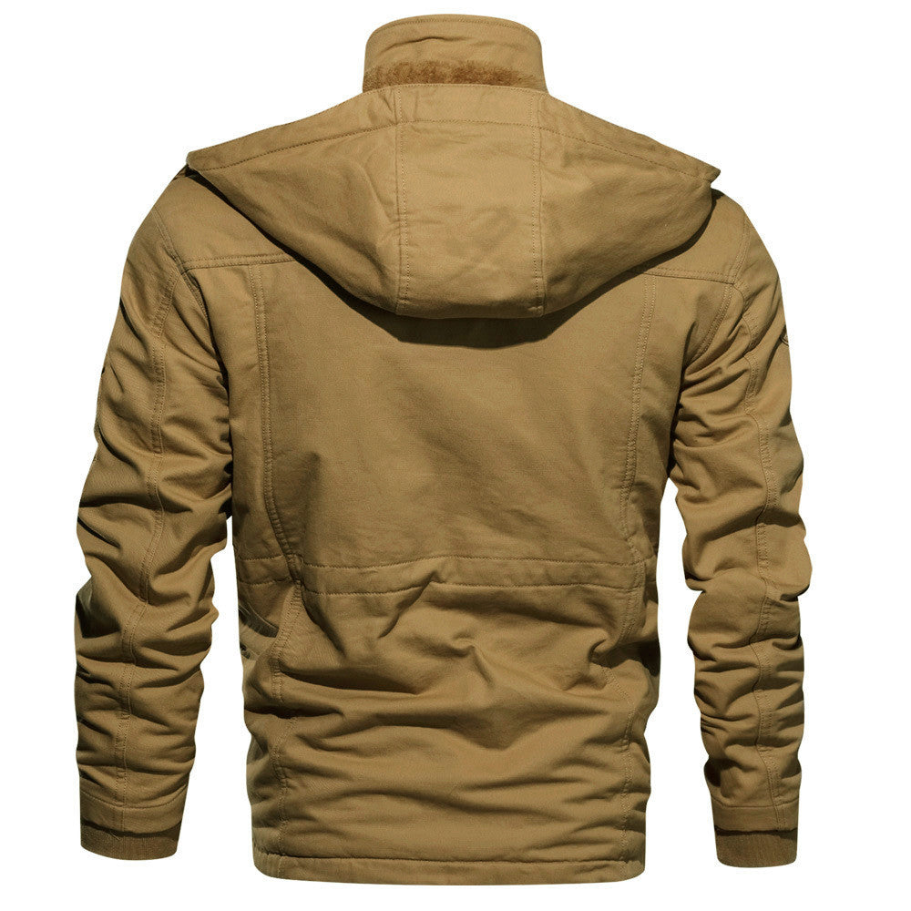 Herren Utility-Feldjacke mit Teddyfutter, Mehrfach-Taschen und Taillenzug Shop Nory