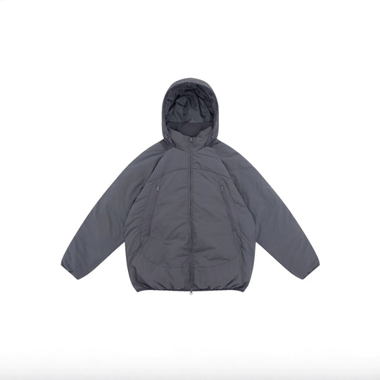 Unisex Voluminöse Kapuzen‑Isolationsjacke im Boxy‑Schnitt mit verdeckten Reißverschlusstaschen Shop Nory
