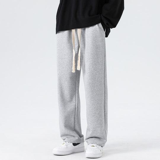 Herren Weite Relaxed-Jogginghose mit tiefem Schritt, dekorativem Kordelband & geradem Bein Shop Nory