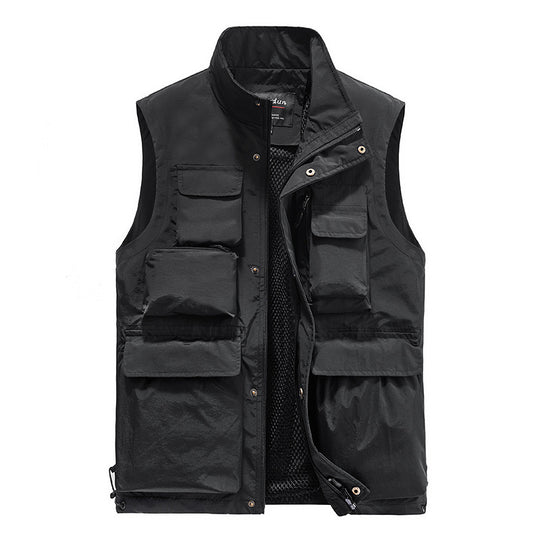 Herren Multifunktionale Utility‑Weste mit Mesh‑Futter und Mehrfach‑Taschen Shop Nory