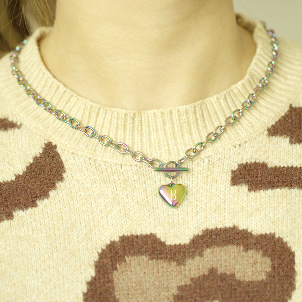 Damen Kette mit herzförmigem Anhänger und personalisiertem Design Shop Nory