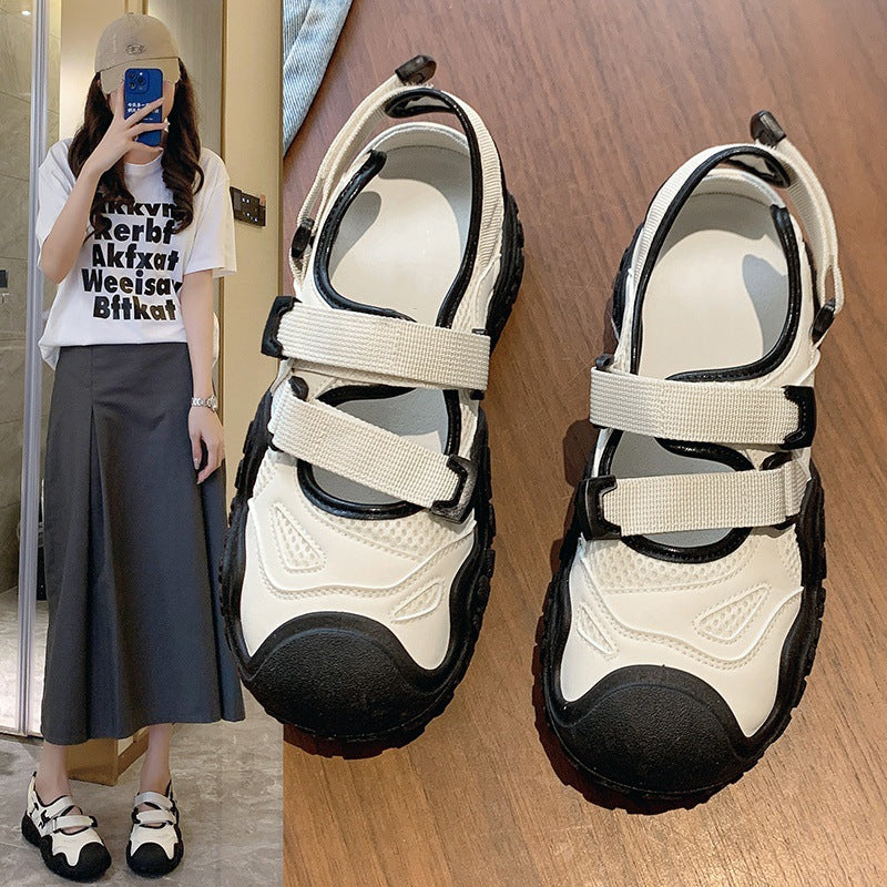 Damen Outdoor Sandalen mit verstellbarem Riemen und stoßdämpfender Sohle