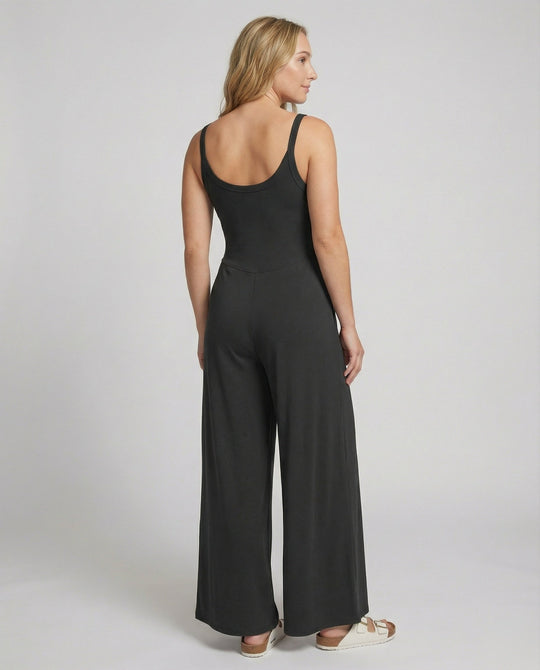 Damen eleganter Jumpsuit mit weitem Bein und komfortablem Schnitt