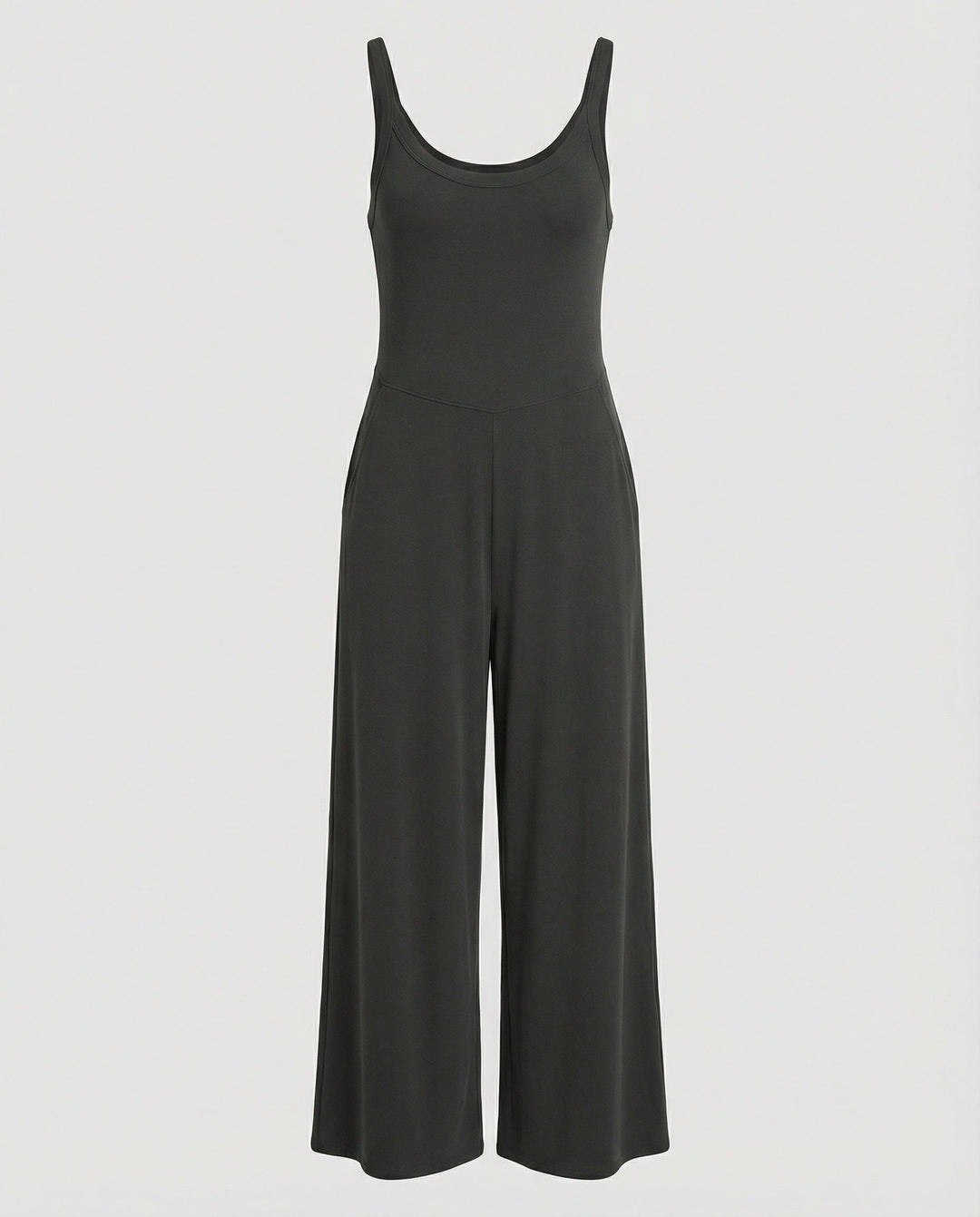 Damen eleganter Jumpsuit mit weitem Bein und komfortablem Schnitt