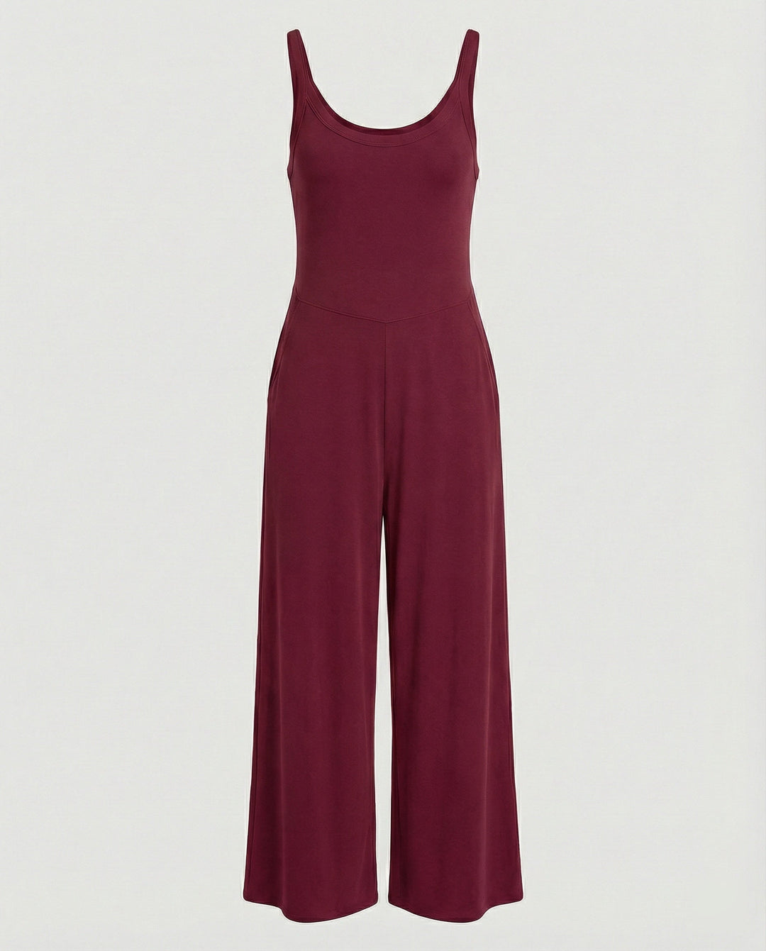 Damen eleganter Jumpsuit mit weitem Bein und komfortablem Schnitt