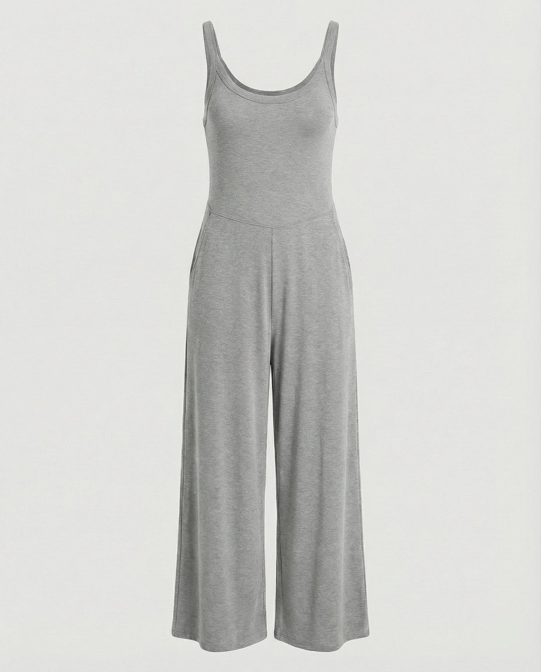 Damen eleganter Jumpsuit mit weitem Bein und komfortablem Schnitt