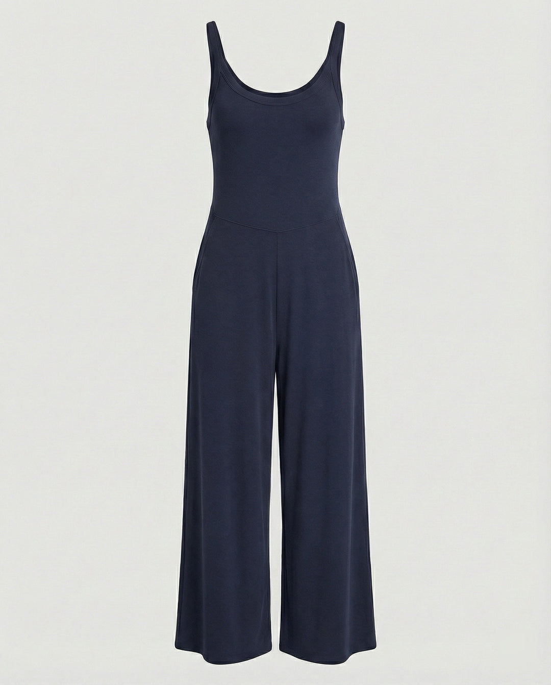 Damen eleganter Jumpsuit mit weitem Bein und komfortablem Schnitt