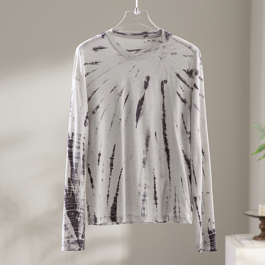 Herren Langärmeliges Batik-Longsleeve mit Slub-Struktur Shop Nory