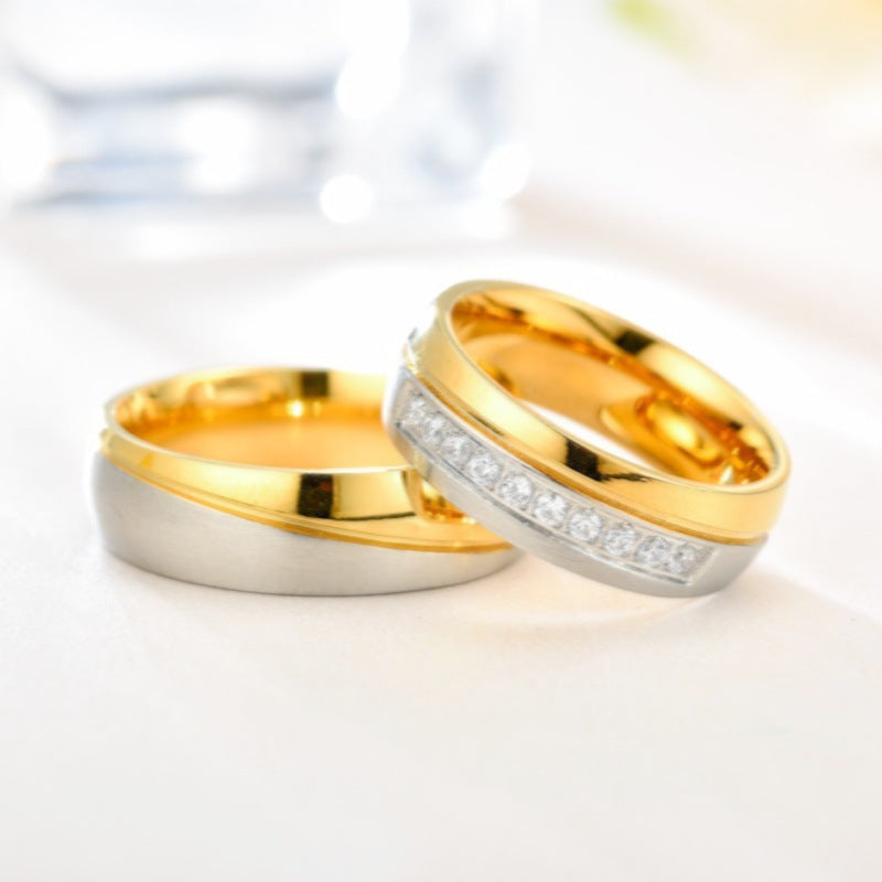 Herren Ring mit hochwertigem, zweifarbigen Oberflächendesign Shop Nory