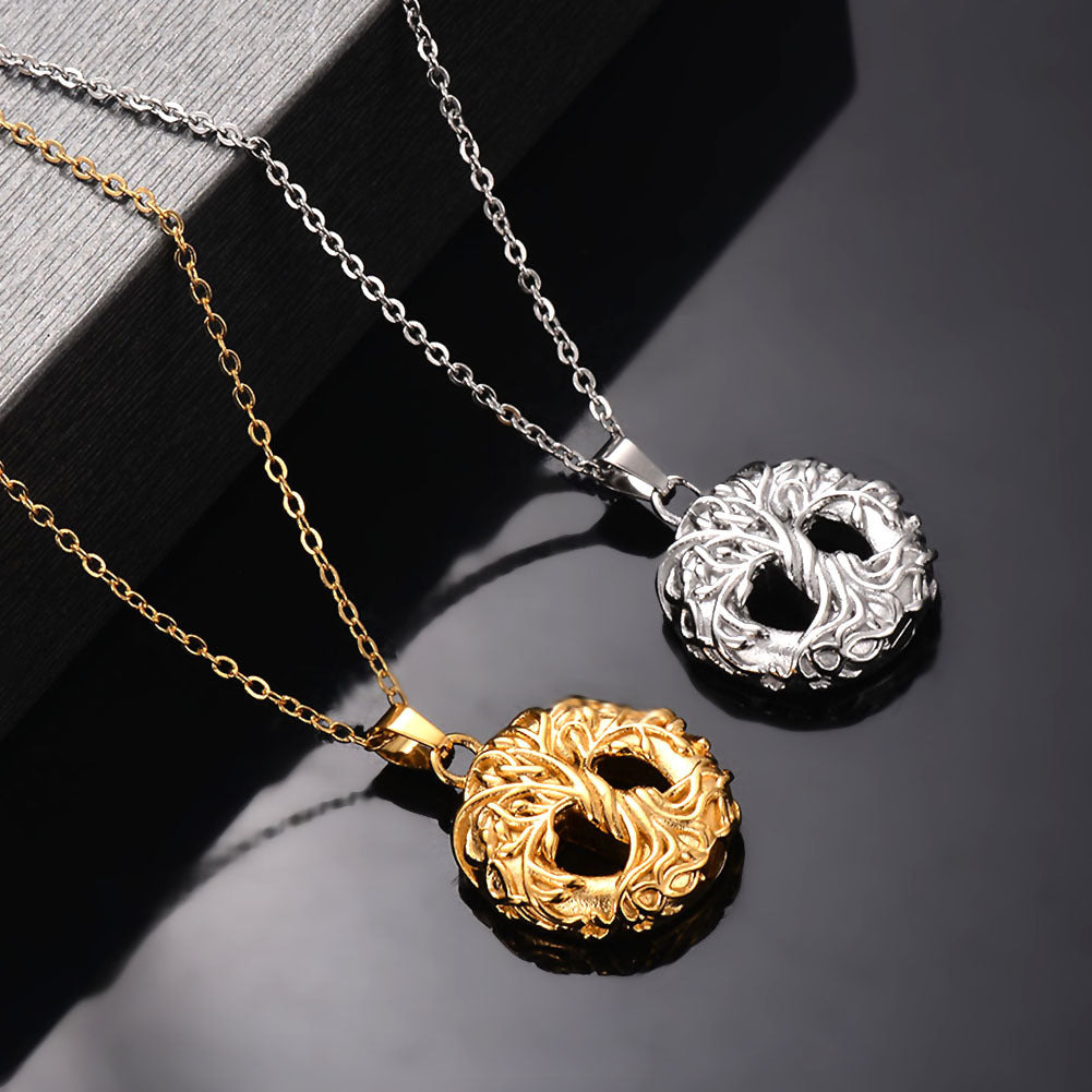 Damen Halskette mit kunstvollem Baumdesign Shop Nory