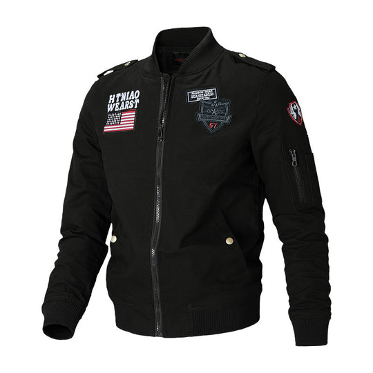 Herren Sportliche Bomberjacke mit Stickereien Shop Nory