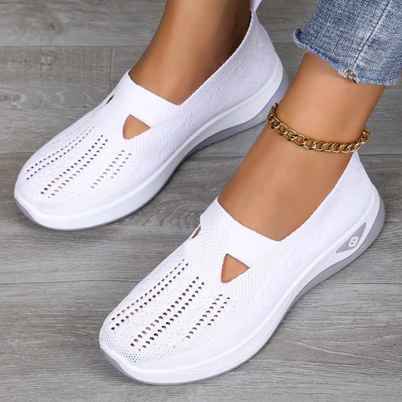 Damen Atmungsaktive Freizeit-Slipper mit elastischem Einschlupf und flexibler Sohle Shopnory