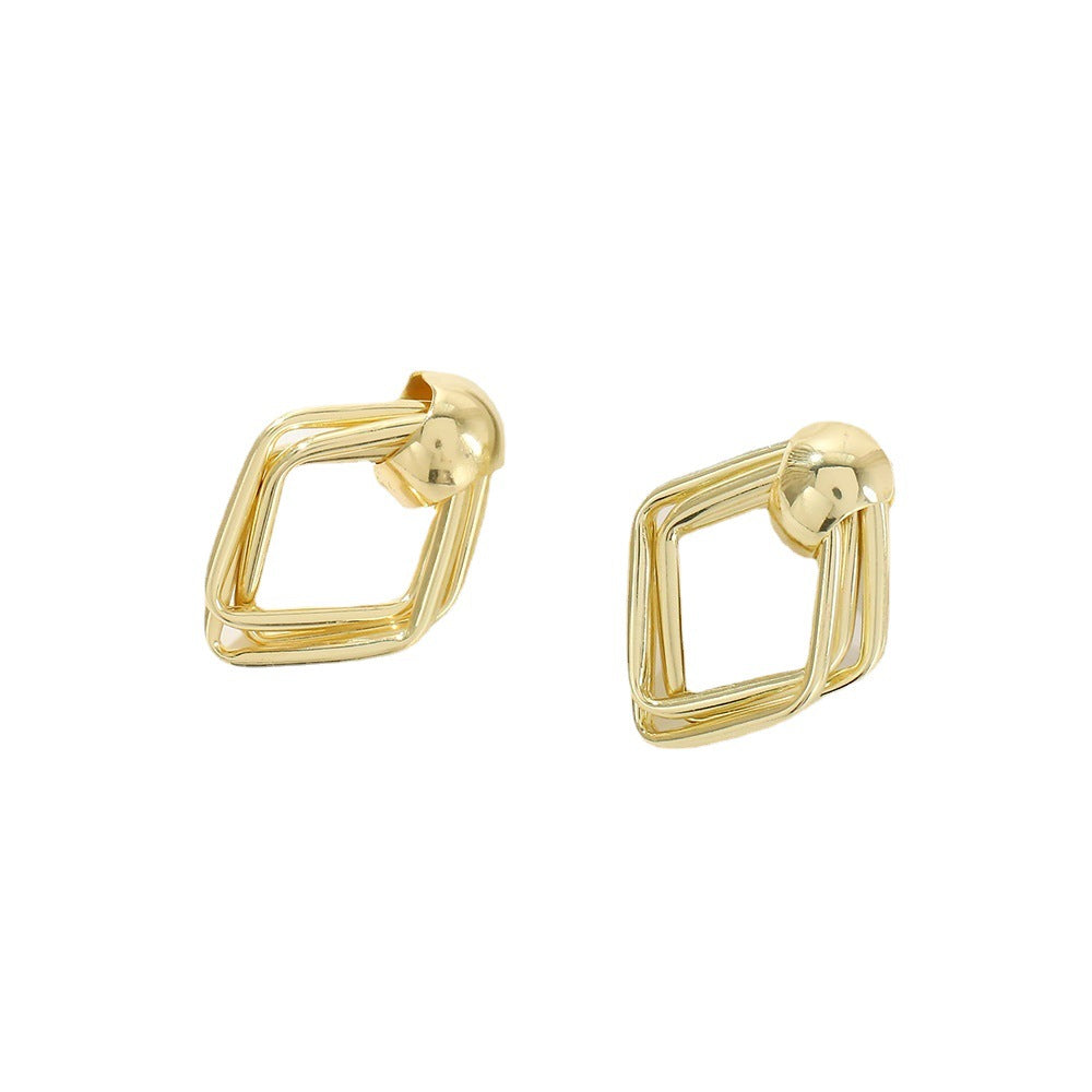 Damen Hängende Ohrringe mit doppeltem Ringdesign Shop Nory