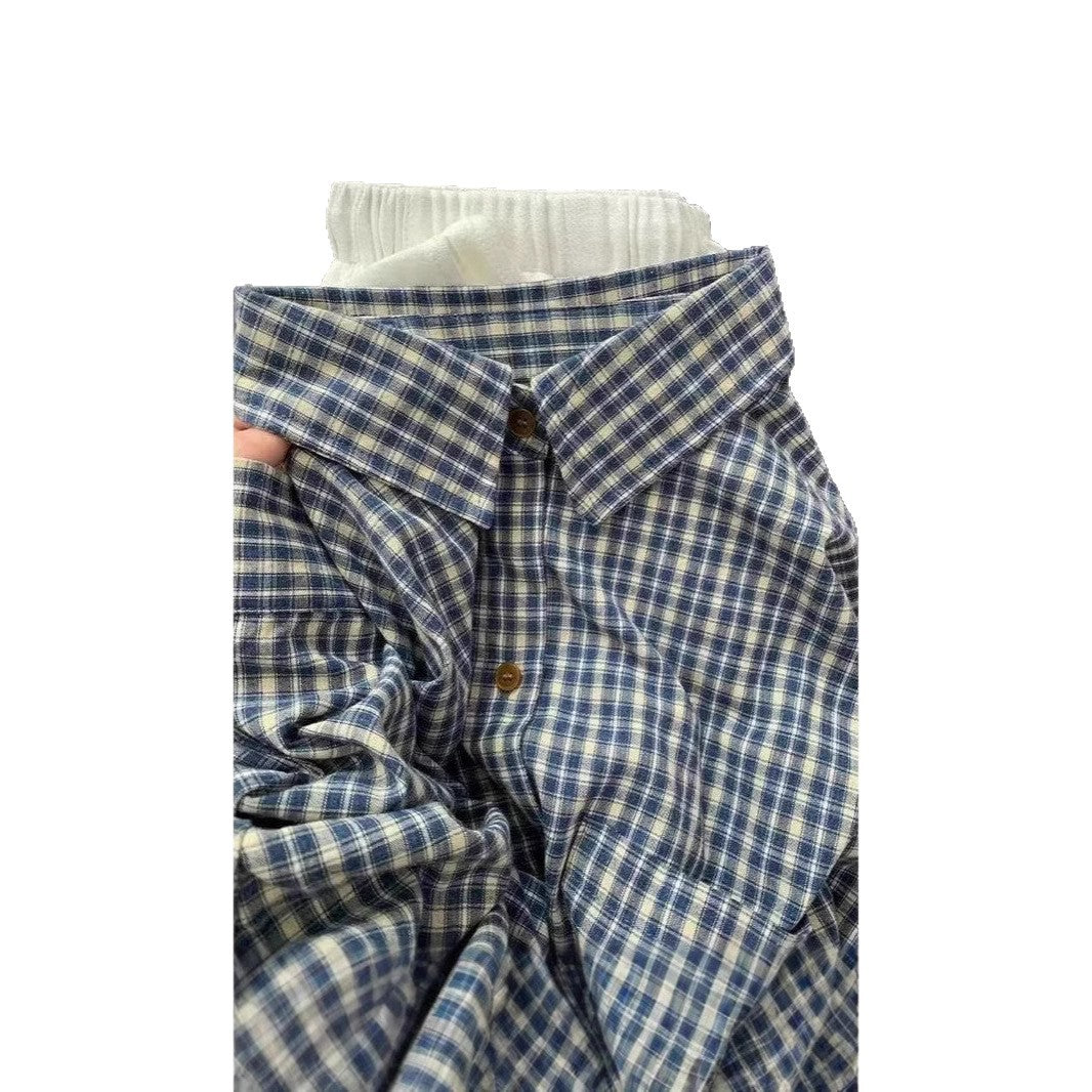 Herren Lässiges Karomusterlangarmhemd Shop Nory