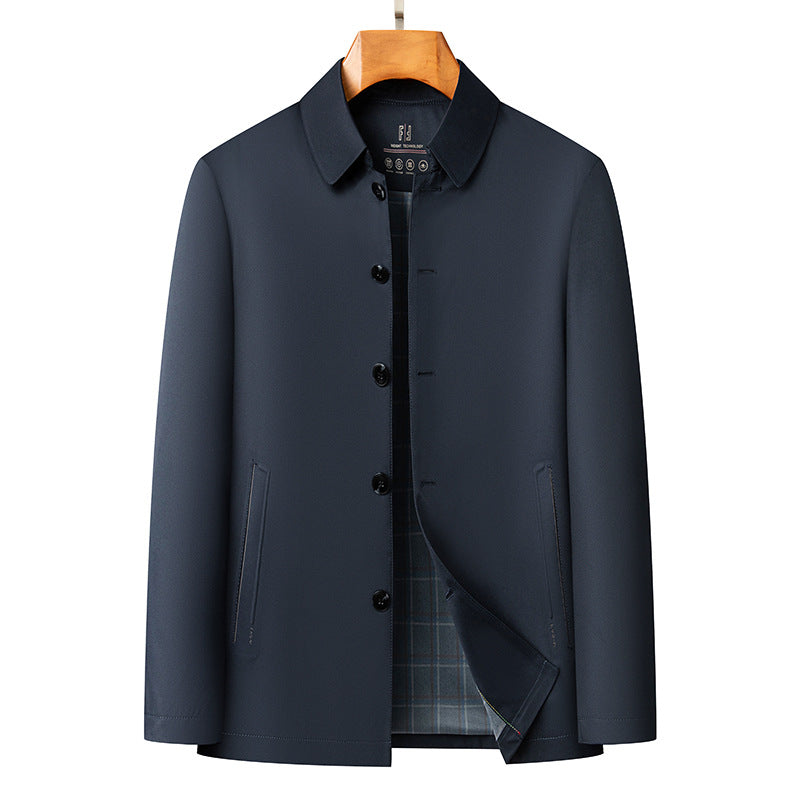 Herren Kurzmantel mit minimalistischer Optik und kariertem Innenfutter Shop Nory