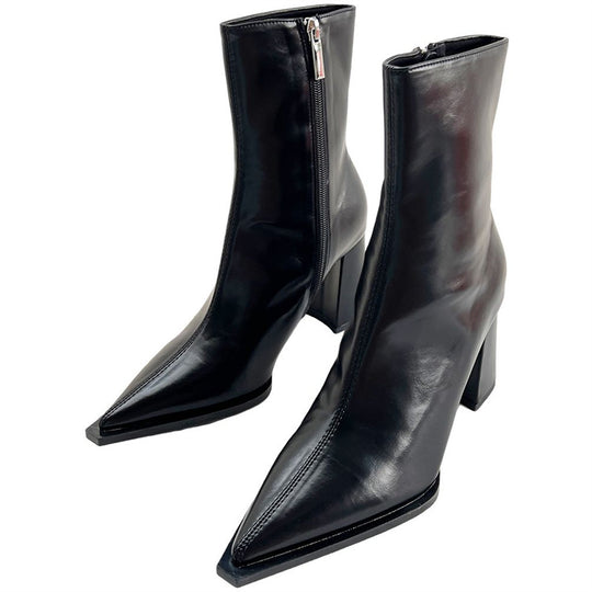 Damen Elegante spitz zulaufende Ankle‑Boots mit geometrischem Blockabsatz und schlankem Schaftschnitt Shop Nory
