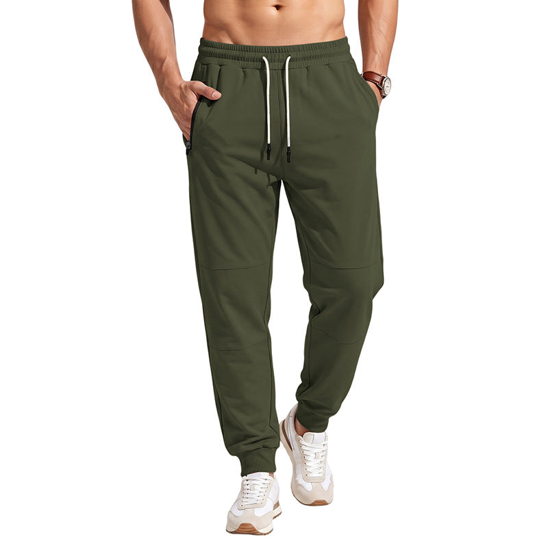 Herren Slim-Fit Performance-Jogginghose aus French-Terry mit Knieeinsatz und Reißverschlusstaschen Shop Nory