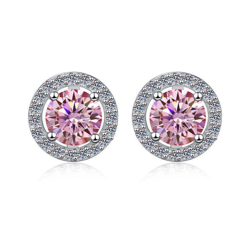 Damen-Ohrstecker mit glitzerndem Kristallbesatz und elegantem Rahmen Shop Nory
