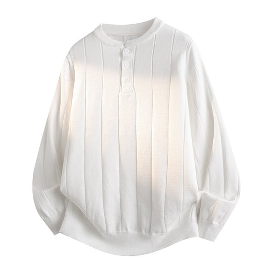 Damen Verspielter Langarm Henley-Pullover Shop Nory