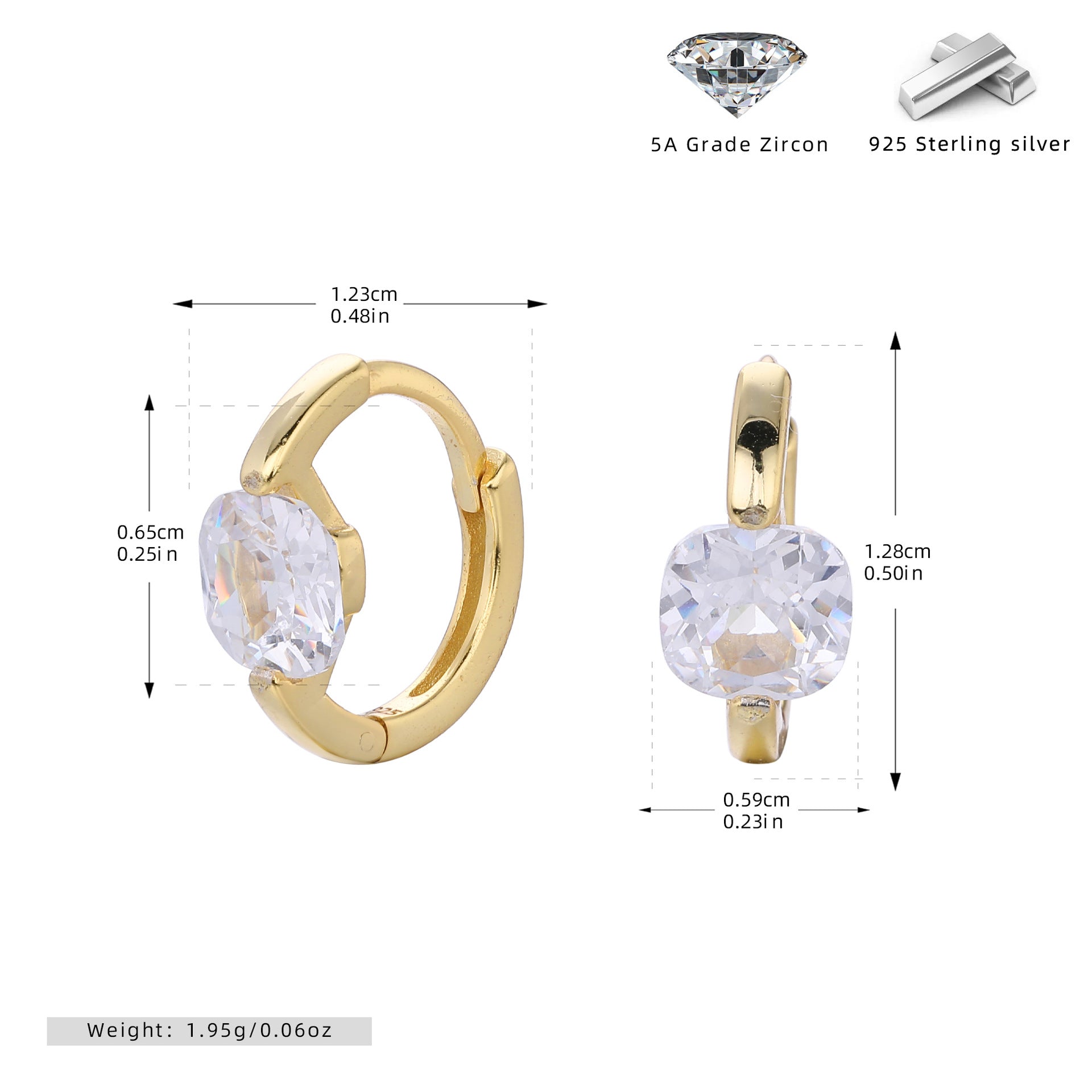 Damen Ohrhänger mit funkelndem Zirkon und hochwertigem 925 Sterling Silber Shop Nory 1782843558