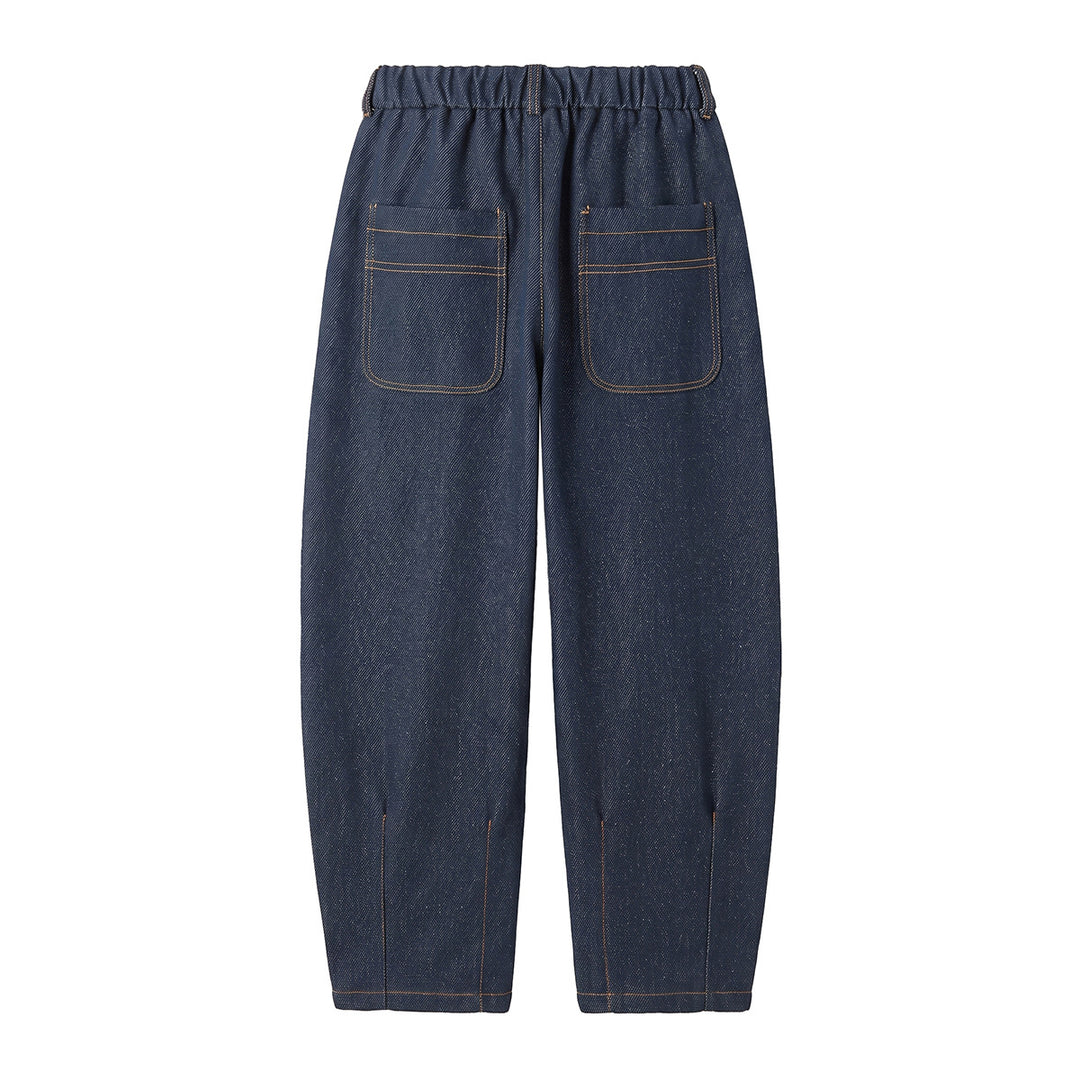 Damen Hochtaillierte Relaxed-Jeanshose mit Bundfalten, Teilungsnähten und elastischem Rückbund Shop Nory