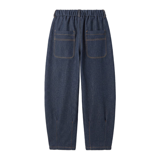 Damen Hochtaillierte Relaxed-Jeanshose mit Bundfalten, Teilungsnähten und elastischem Rückbund Shop Nory