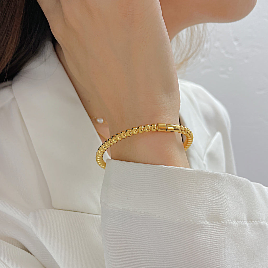 Damen strukturierte Perlenarmband Shop Nory