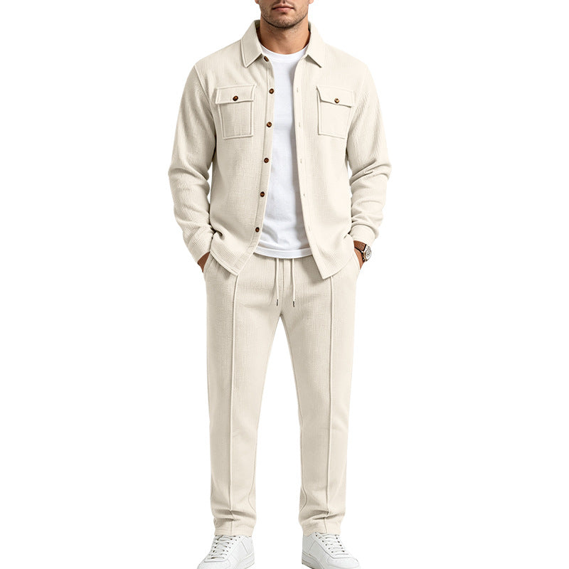 Herren Overshirt- und Jogger-Set aus strukturierter Strickqualität Shop Nory