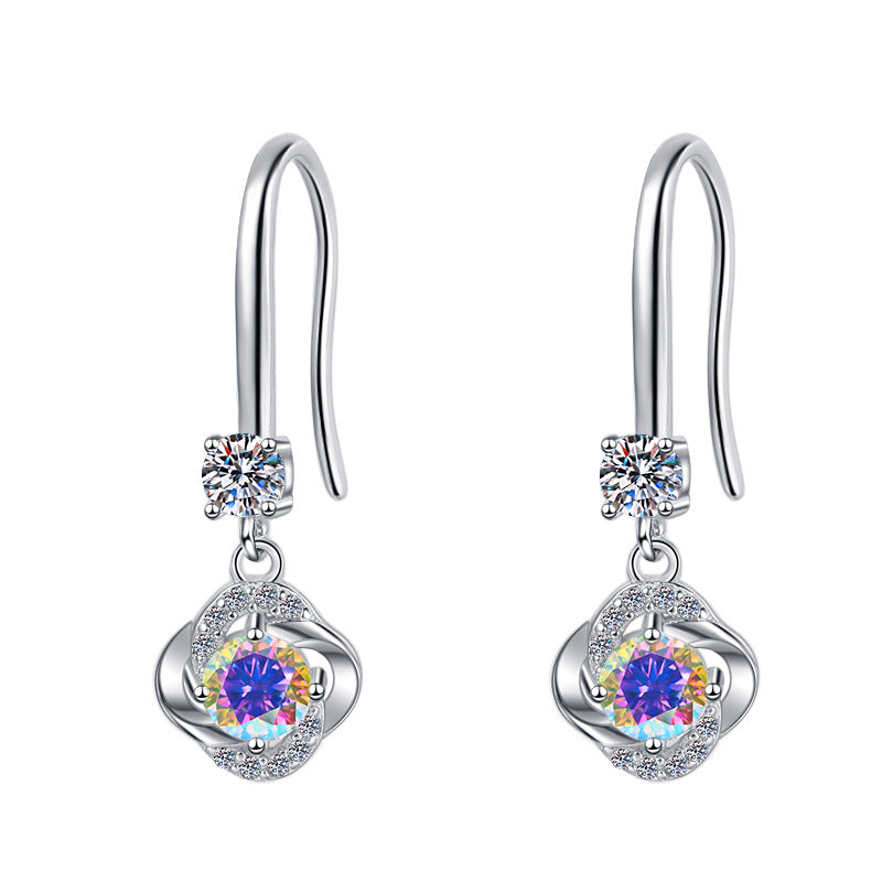 Damenohrringe mit funkelndem Zirkonia und elegantem Wellen-Design Shop Nory