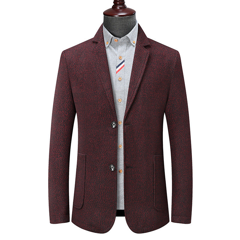 Herren Slim-Fit strukturierter Wollmix-Blazer mit Schalkragenoptik und aufgesetzten Eingrifftaschen Shop Nory