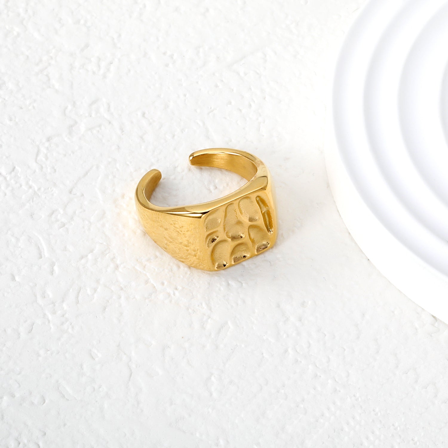 Damen Verstellbarer Ring mit elegantem Strukturdesign Shop Nory