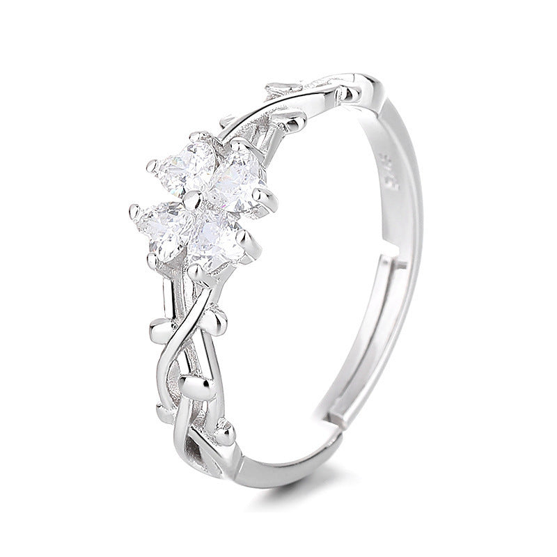 Damen Zarter Verlobungsring mit kunstvollem Design Shop Nory