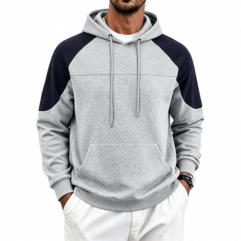 Herren Kapuzenpullover mit strukturierter Schulterpartie und Kängurutasche Shop Nory